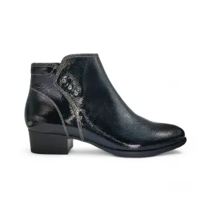 Tiko Ankle Boot in Black Patent Leather