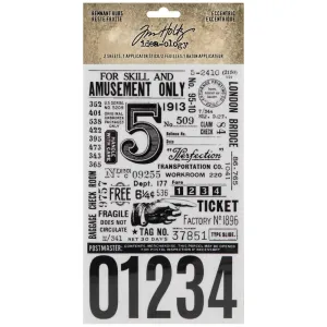 Tim Holtz Idea-Ology - Remnant Rubs Rubons - Eccentric - 2 Sheets