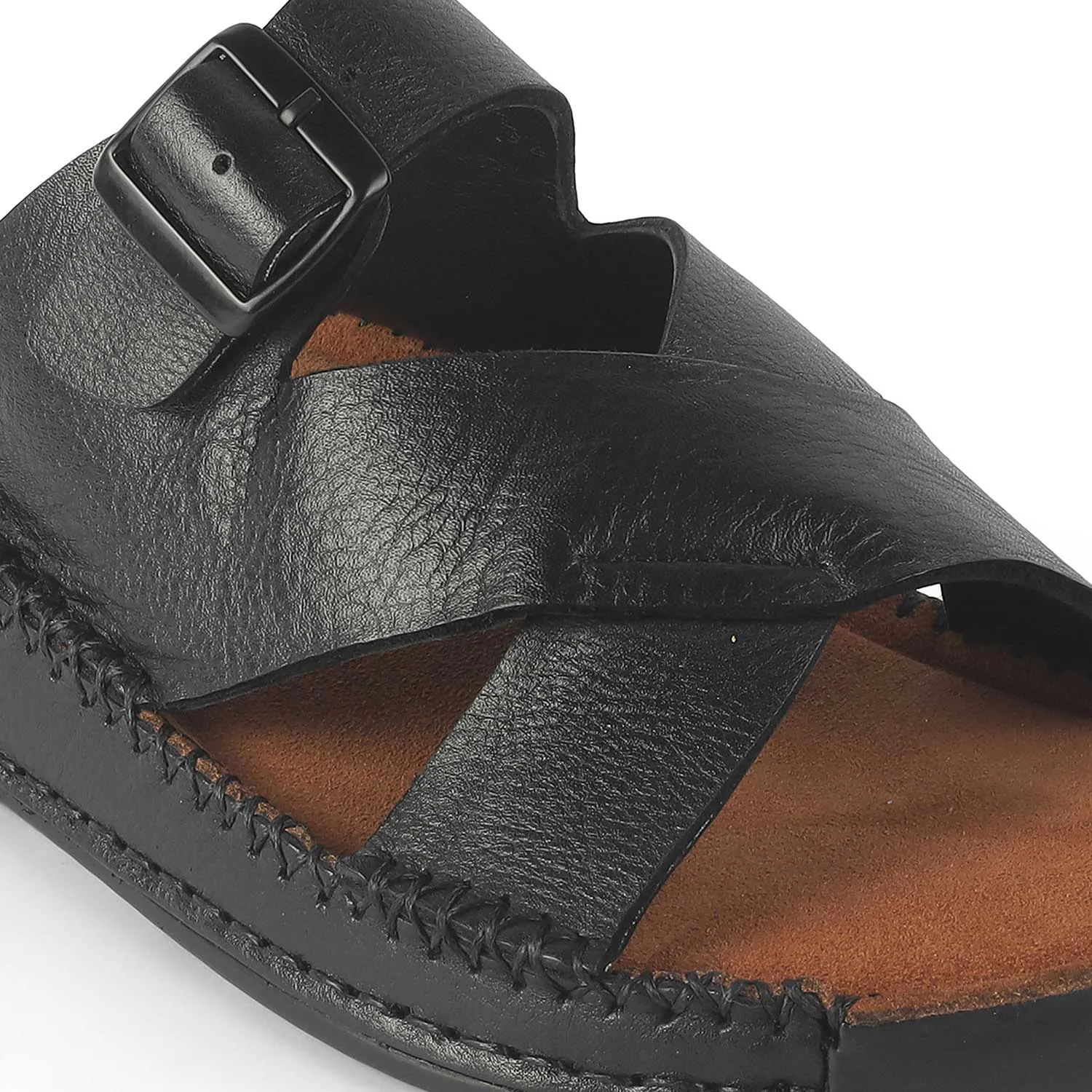 Tresmode Vagri Black Men's Sandals