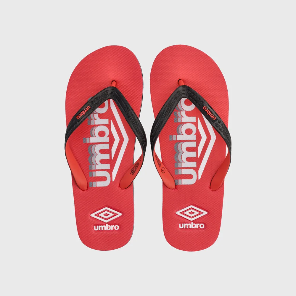 Umbro Mens Split Chevron Thong Red/Multi _ 182082 _ Red