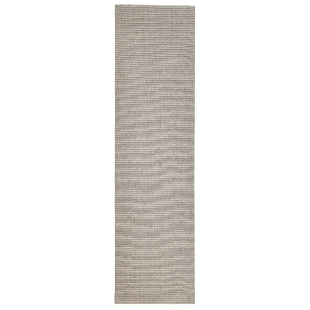 vidaXL Natural Sisal Rug - Eco-friendly, 80x300 cm Sand | Anti-slip, Easy Maintenance