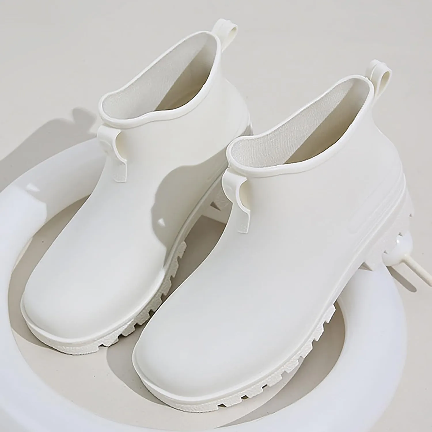 Womens Rain Boots Womens Rubber Boots for Boating Fishing Gardening Farming Unisex Mid Calf Rain Shoes